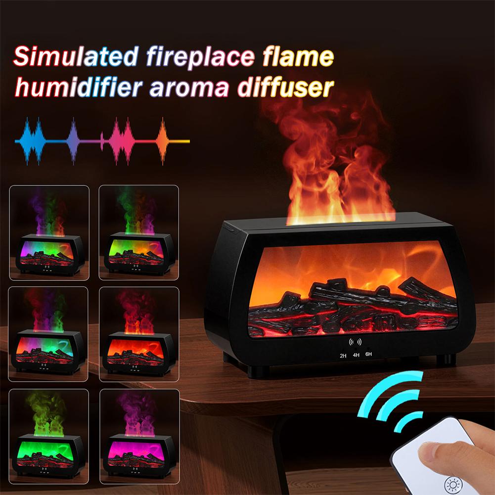 Lavender Oil - Auto Aroma Diffuser Faux Fireplace Flame