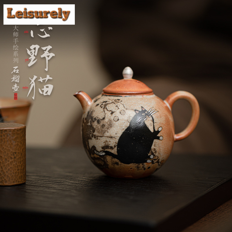 100ml Hand Painted Cat Teapot  - Chamomile Tea recension och pris