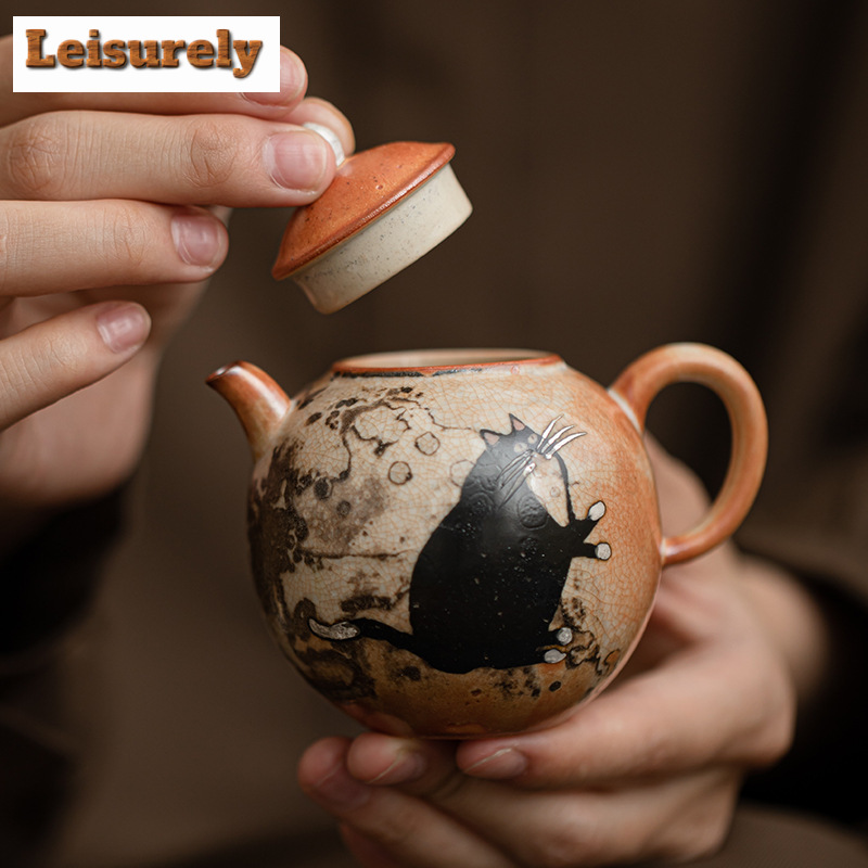 100ml Hand Painted Cat Teapot  - Chamomile Tea recension och pris