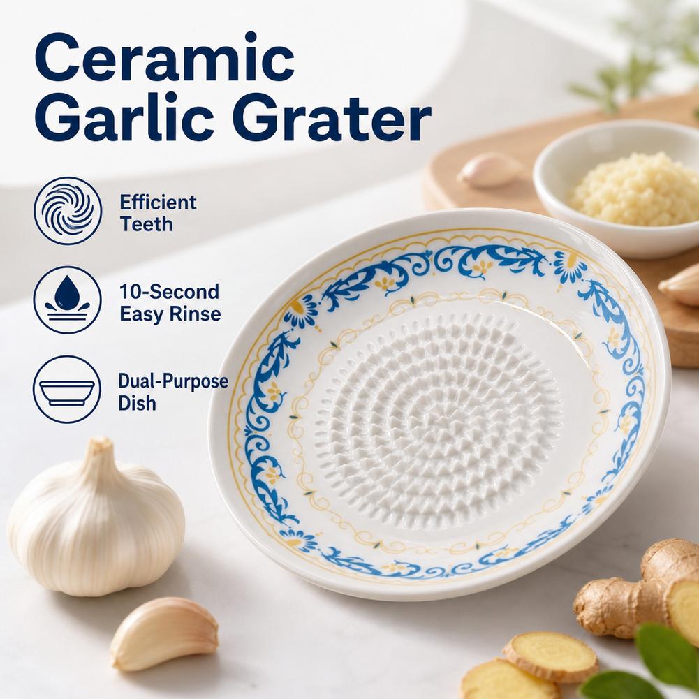 Garlic Grater Plate Ceramic Gi - Turmeric recension och pris