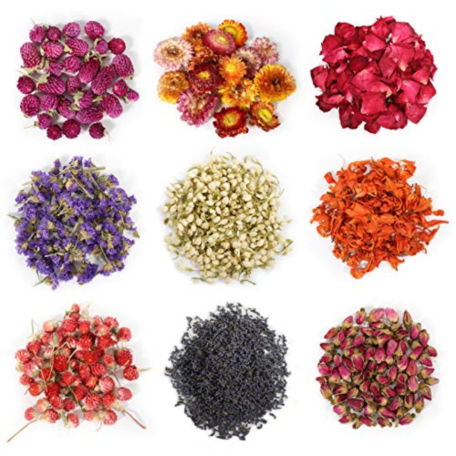 9 Bags Dried Flowers, 100% Nat - Dried Herbs recension och pris