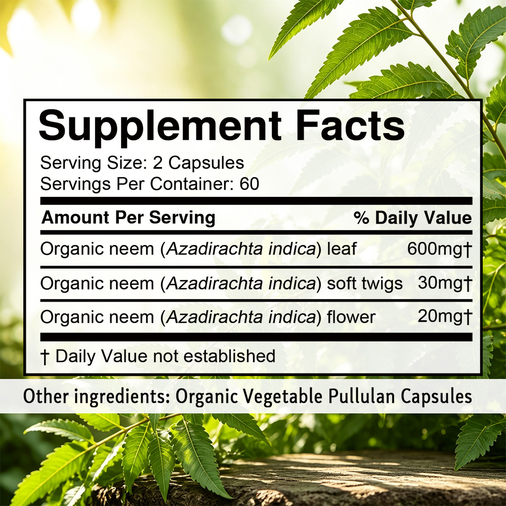 Neem Leaf Capsules - Herbal Su - Herbal Supplement recension och pris