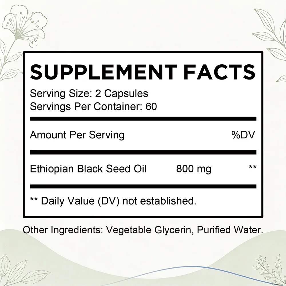 Ethiopian Black Seed Oil Softg - Herbal Supplement recension och pris