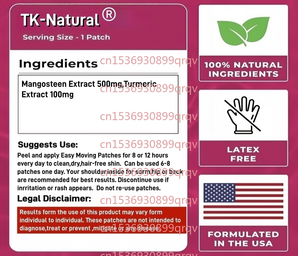 30 Patches Mangosteen + Turmer - Turmeric recension och pris